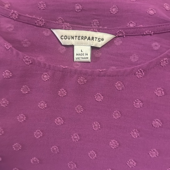 Pink Counterparts Blouse with Bell Sleeves - Size Large - Picture 7 of 9